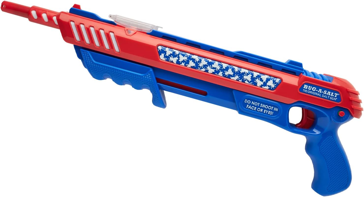 BUG-A-SALT Salt War Freedom 3.0 salt-firing fly swatter gun in patriotic design
