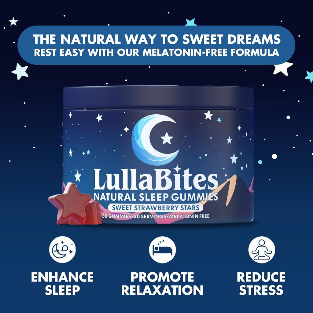 LullaBites Gummies 60 Count | Natural Bedtime Gummy Supplement Stylish Shop