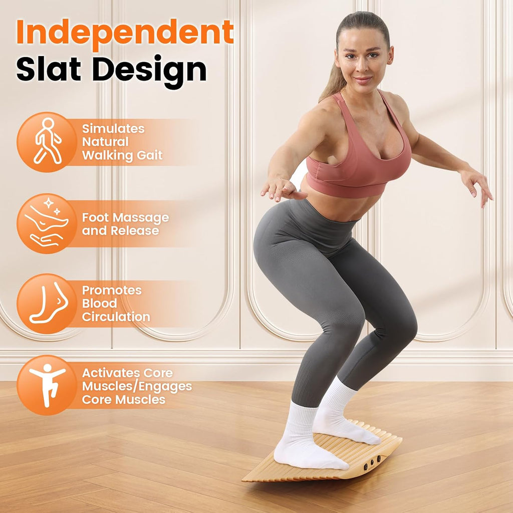 360° Wobble Balance Board – Anti-Fatigue Rocker Board for Standing Desk & Core