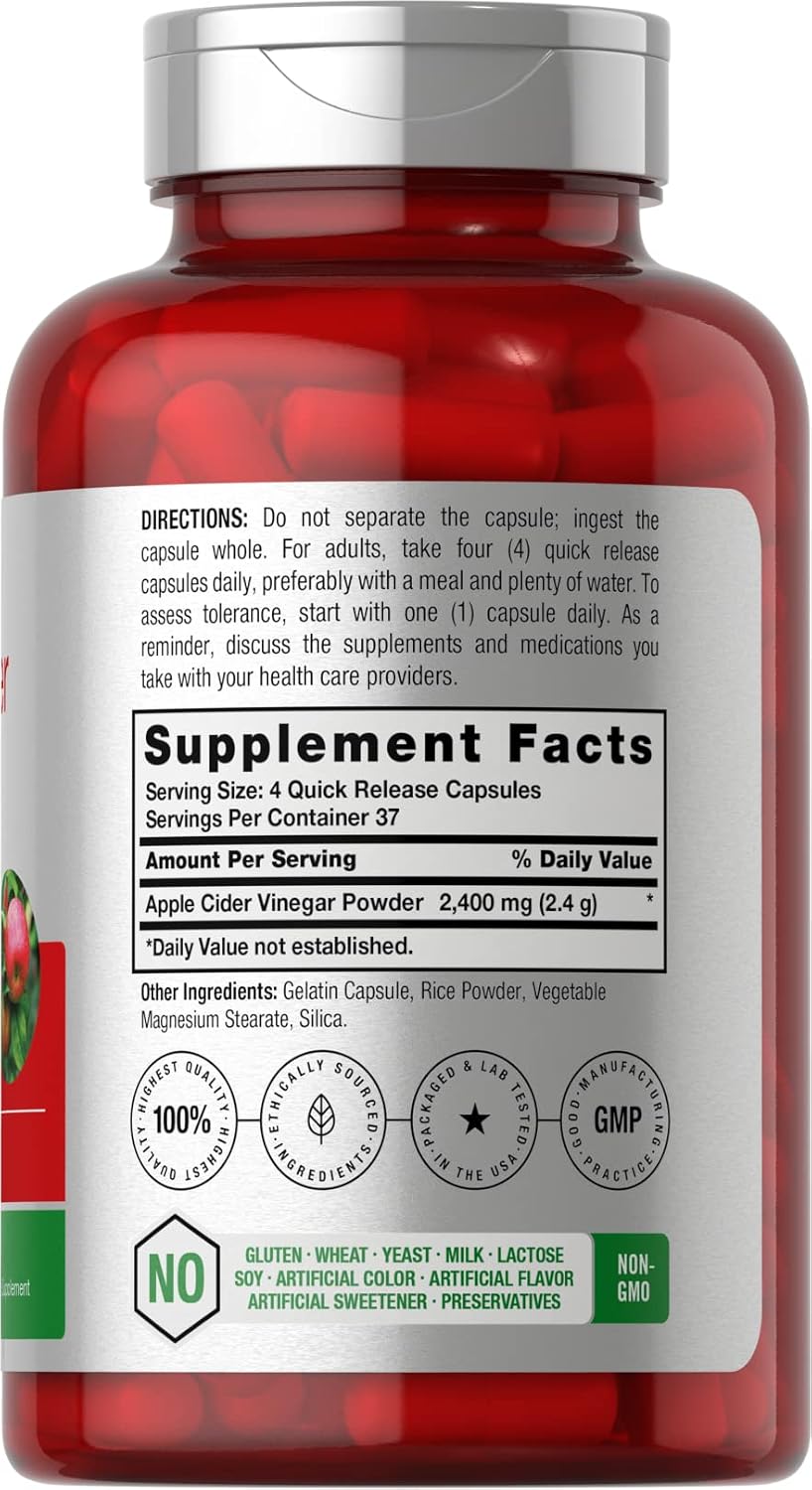 Apple Cider Vinegar Capsules 150 Count | 2400mg ACV Supplement Stylish Shop