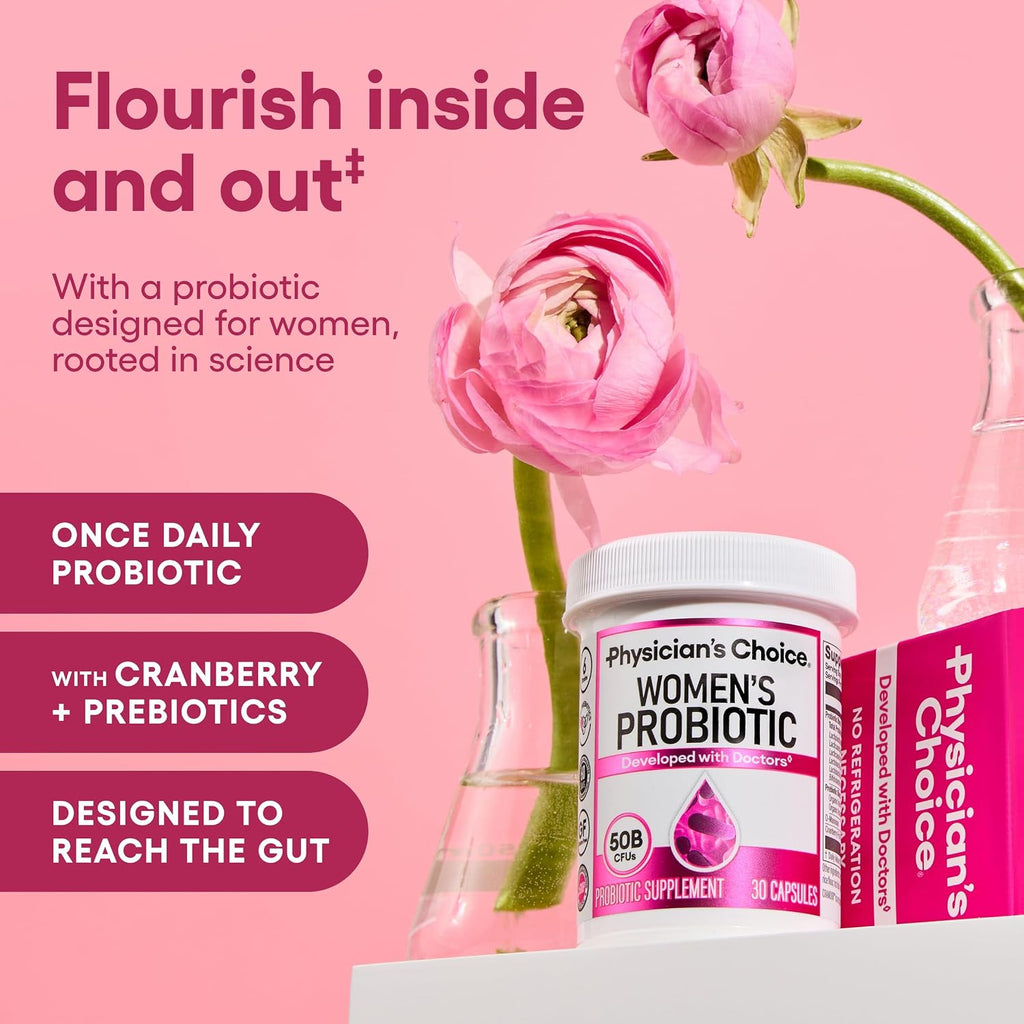 Women's Probiotics 50 Billion CFU | 30 Capsules Daily Probiotic Supplement Stylish Shop