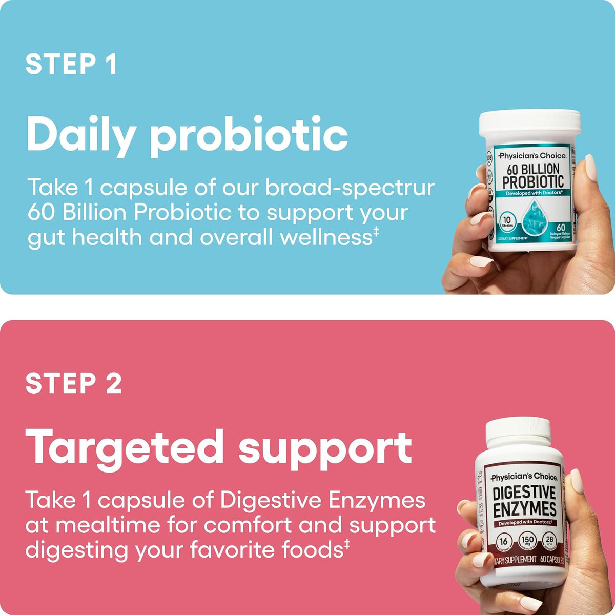 Probiotics & Digestive Enzymes Bundle | 60 Billion CFU 30ct + 16 Enzyme 60ct Stylish Shop