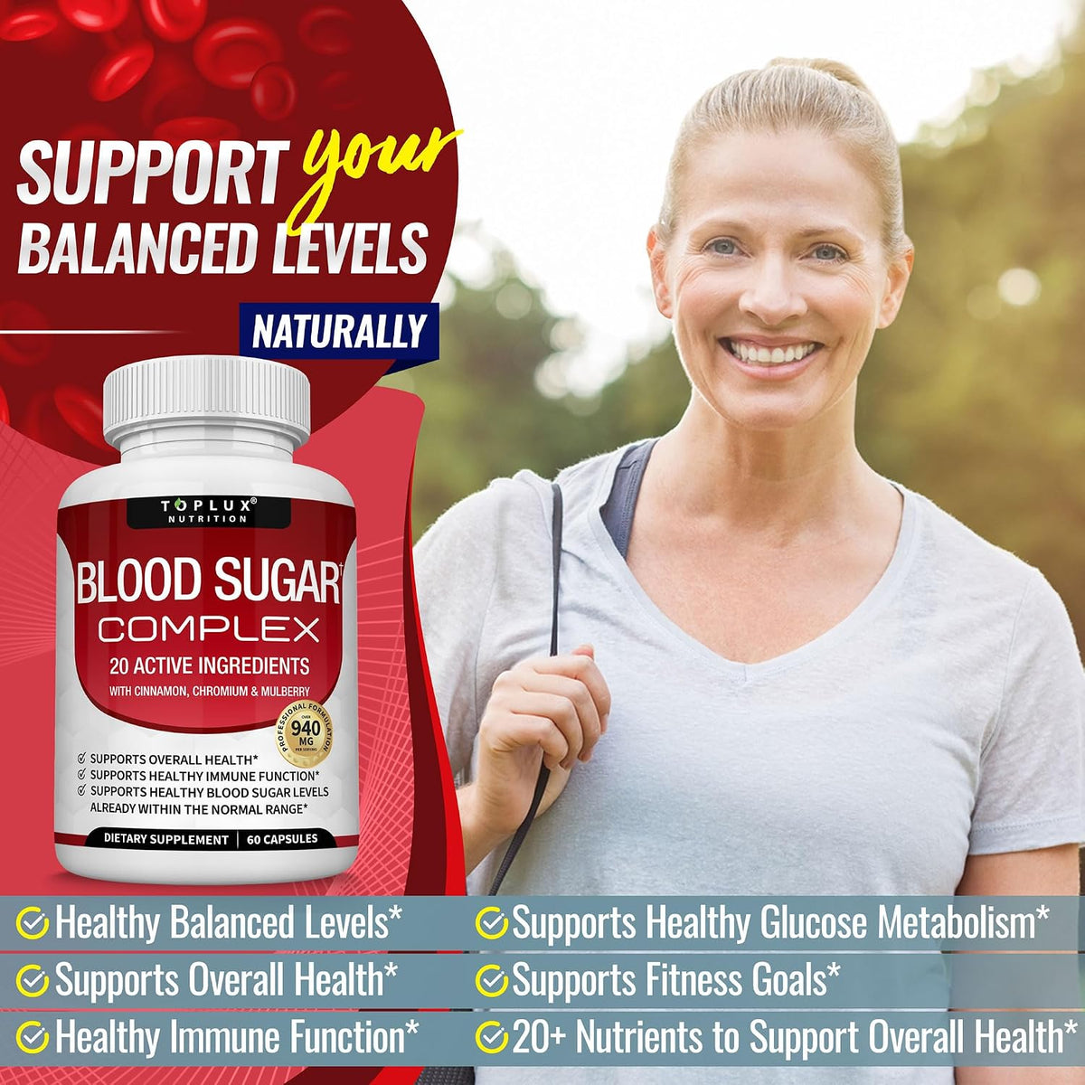 Blood Sugar Complex Supplement 60 Capsules | Daily Capsules Stylish Shop
