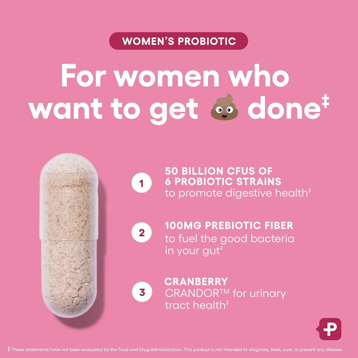 Women's Probiotics 50 Billion CFU | 30 Capsules Daily Probiotic Supplement Stylish Shop