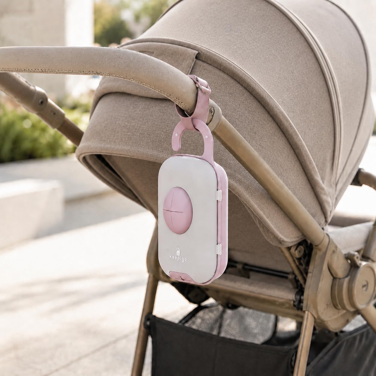 Keepigo 3-in-1 Diaper Bag Wipe Dispenser - Portable Baby Wipe Holder & Diaper Organizer for Travel