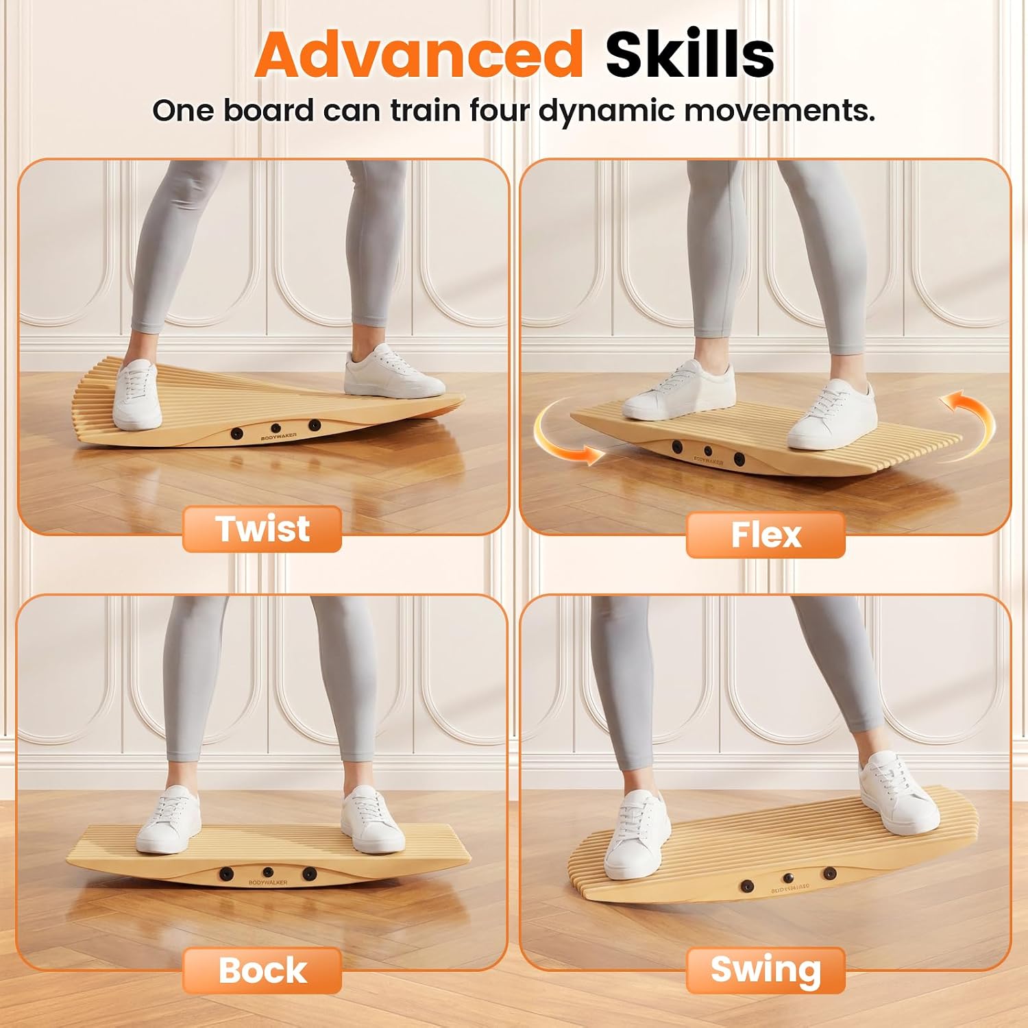360° Wobble Balance Board – Anti-Fatigue Rocker Board for Standing Desk & Core