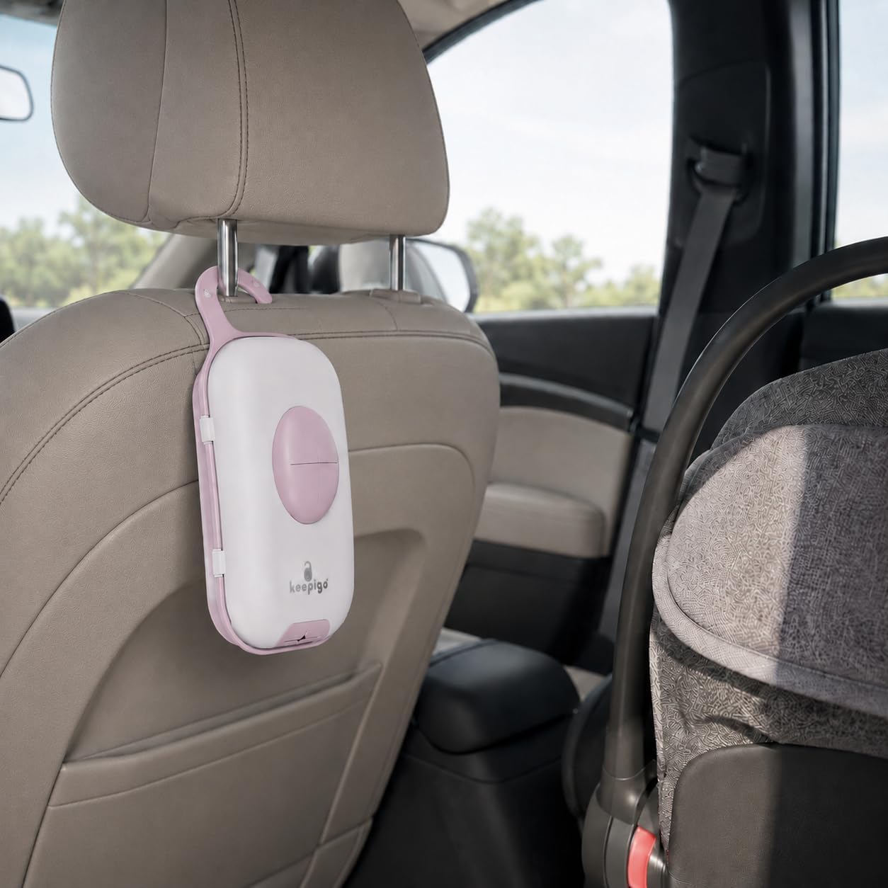 Keepigo 3-in-1 Diaper Bag Wipe Dispenser - Portable Baby Wipe Holder & Diaper Organizer for Travel