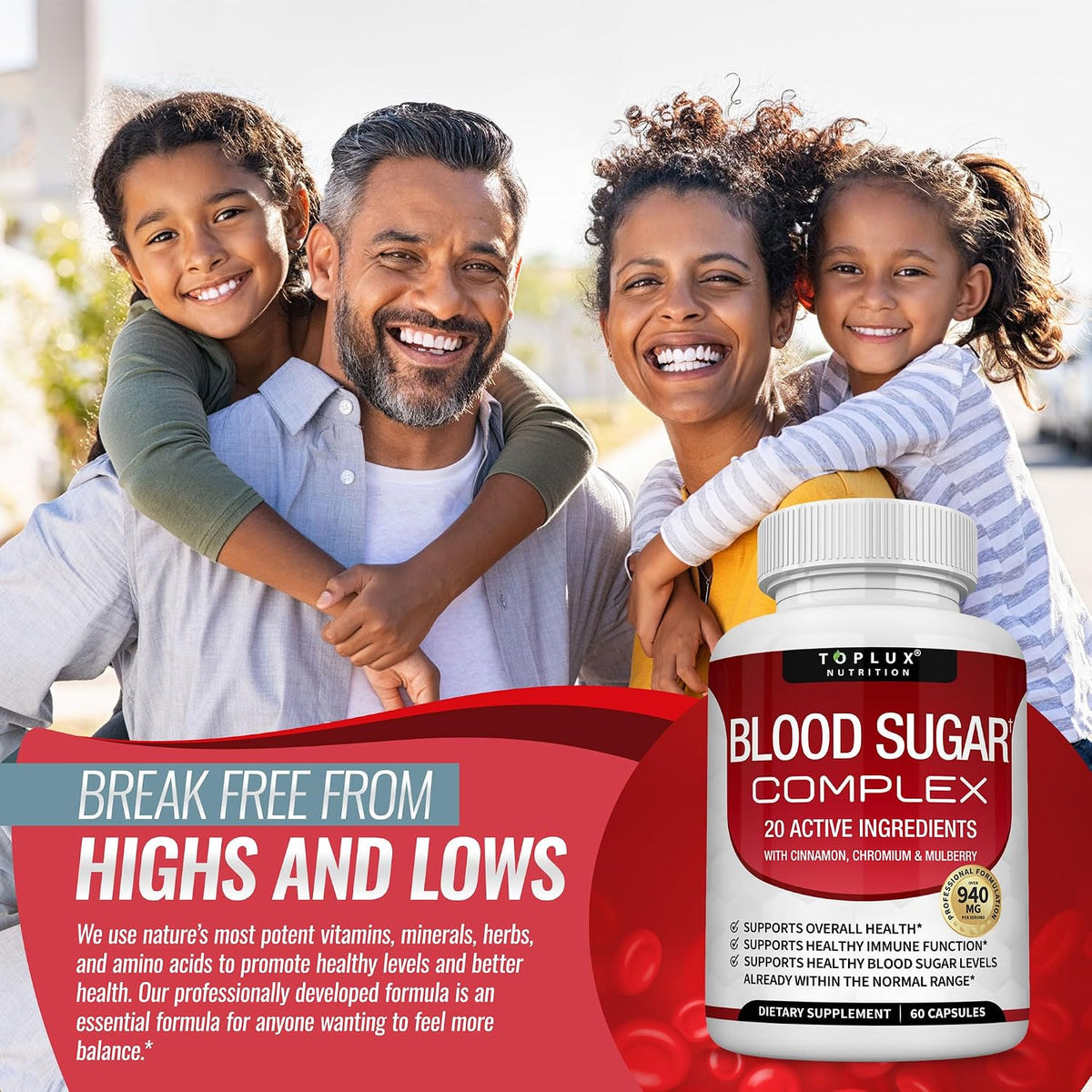 Blood Sugar Complex Supplement 60 Capsules | Daily Capsules Stylish Shop