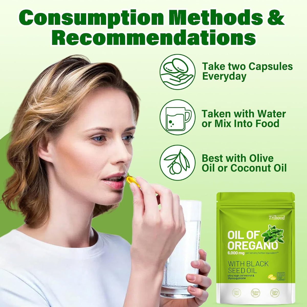 Oregano Oil with Black Seed Oil Softgels | 300 Organic Capsules Stylish Shop