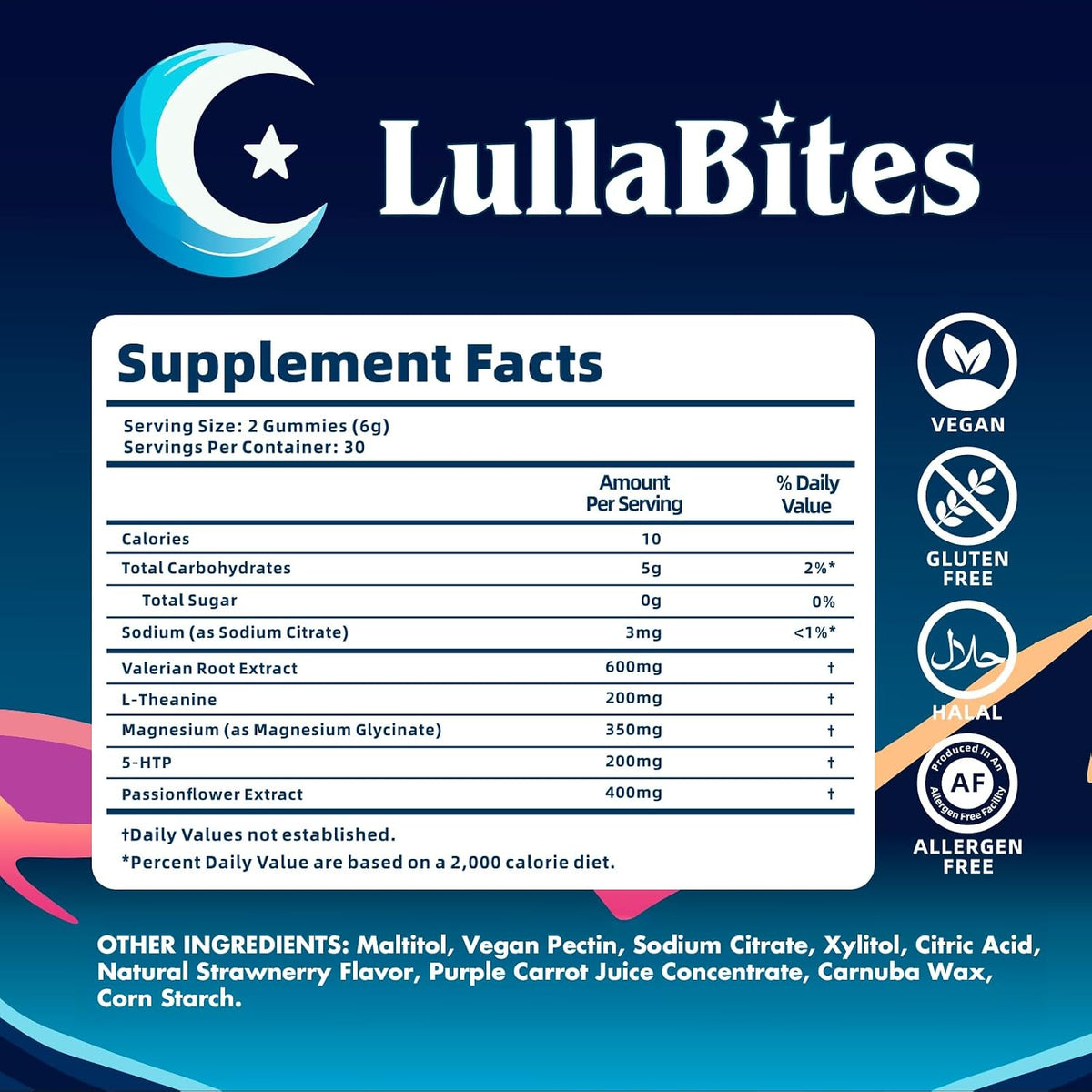 LullaBites Gummies 60 Count | Natural Bedtime Gummy Supplement Stylish Shop