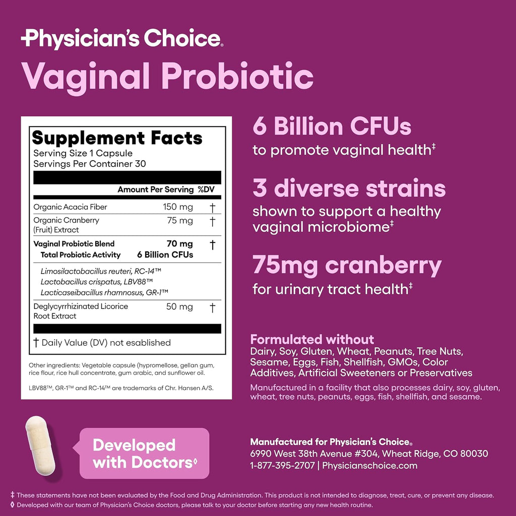 Physician's Choice Women's Probiotics 30 Capsules | Daily Probiotic for Women Stylish Shop