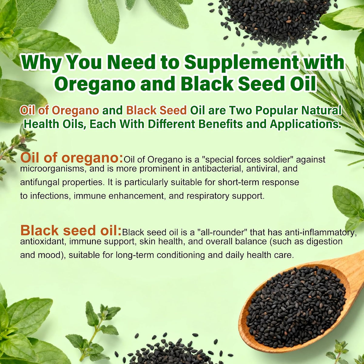 Oregano Oil with Black Seed Oil Softgels | 300 Organic Capsules Stylish Shop