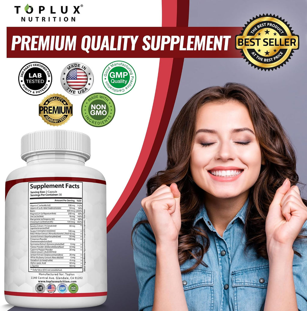 Blood Sugar Complex Supplement 60 Capsules | Daily Capsules Stylish Shop