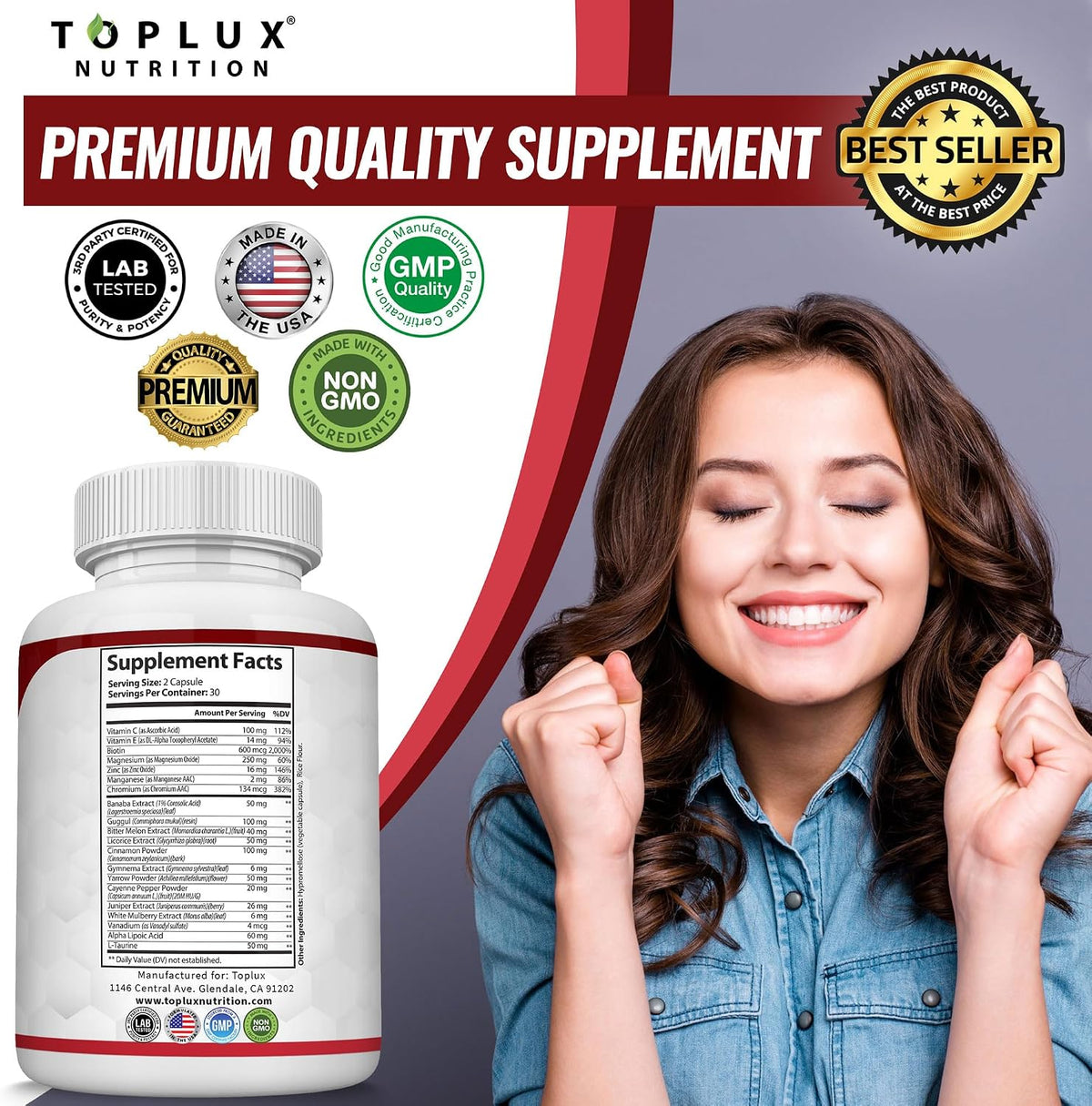 Blood Sugar Complex Supplement 60 Capsules | Daily Capsules Stylish Shop