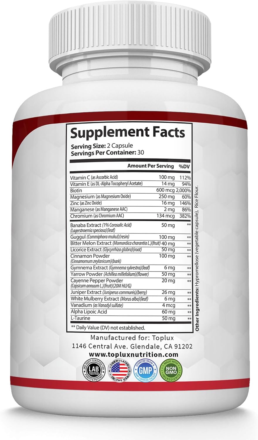 Blood Sugar Complex Supplement 60 Capsules | Daily Capsules Stylish Shop