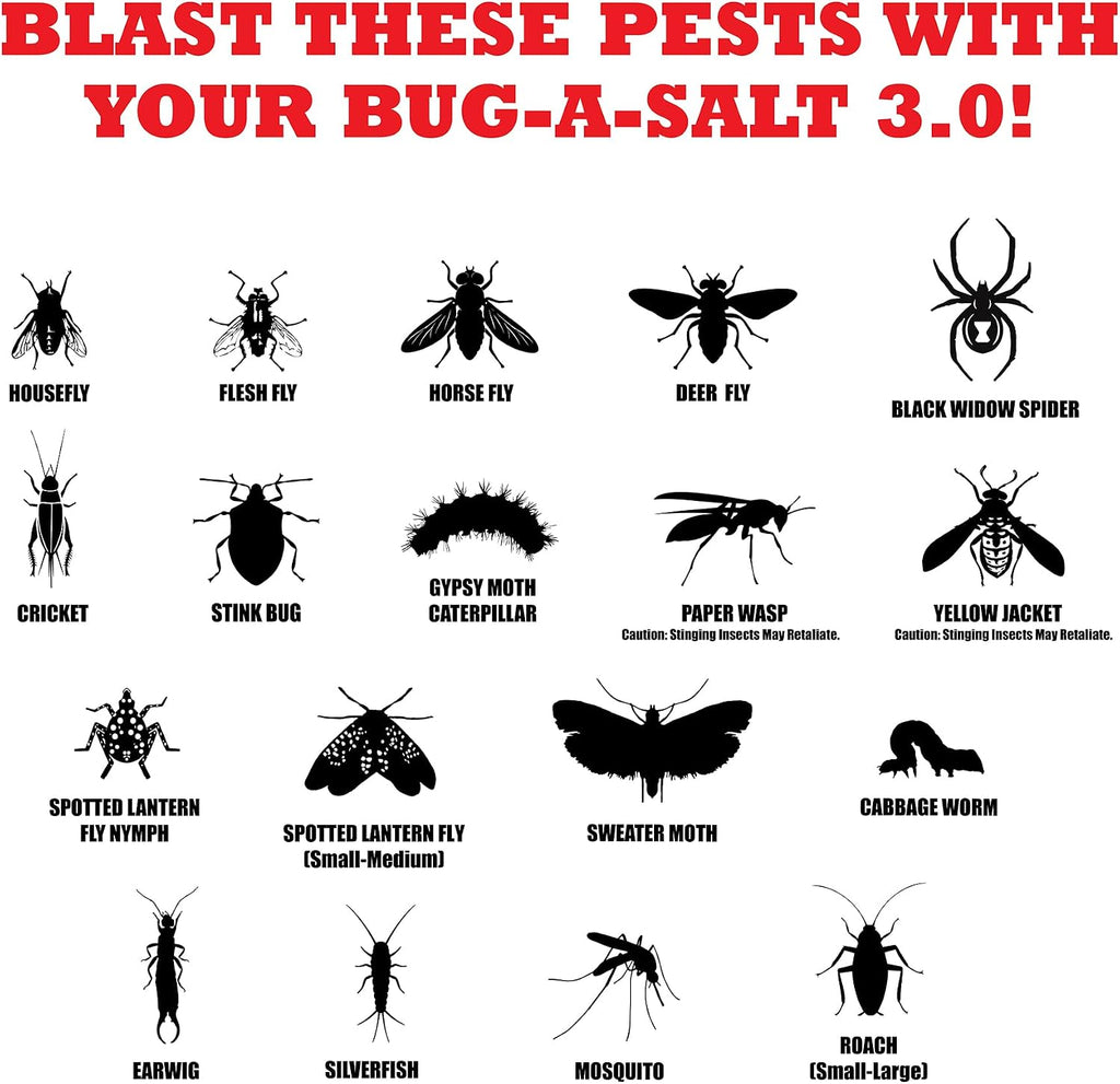 BUG-A-SALT Salt War Freedom 3.0 – Salt Fly Swatter Gun with Cross-Bolt Safety