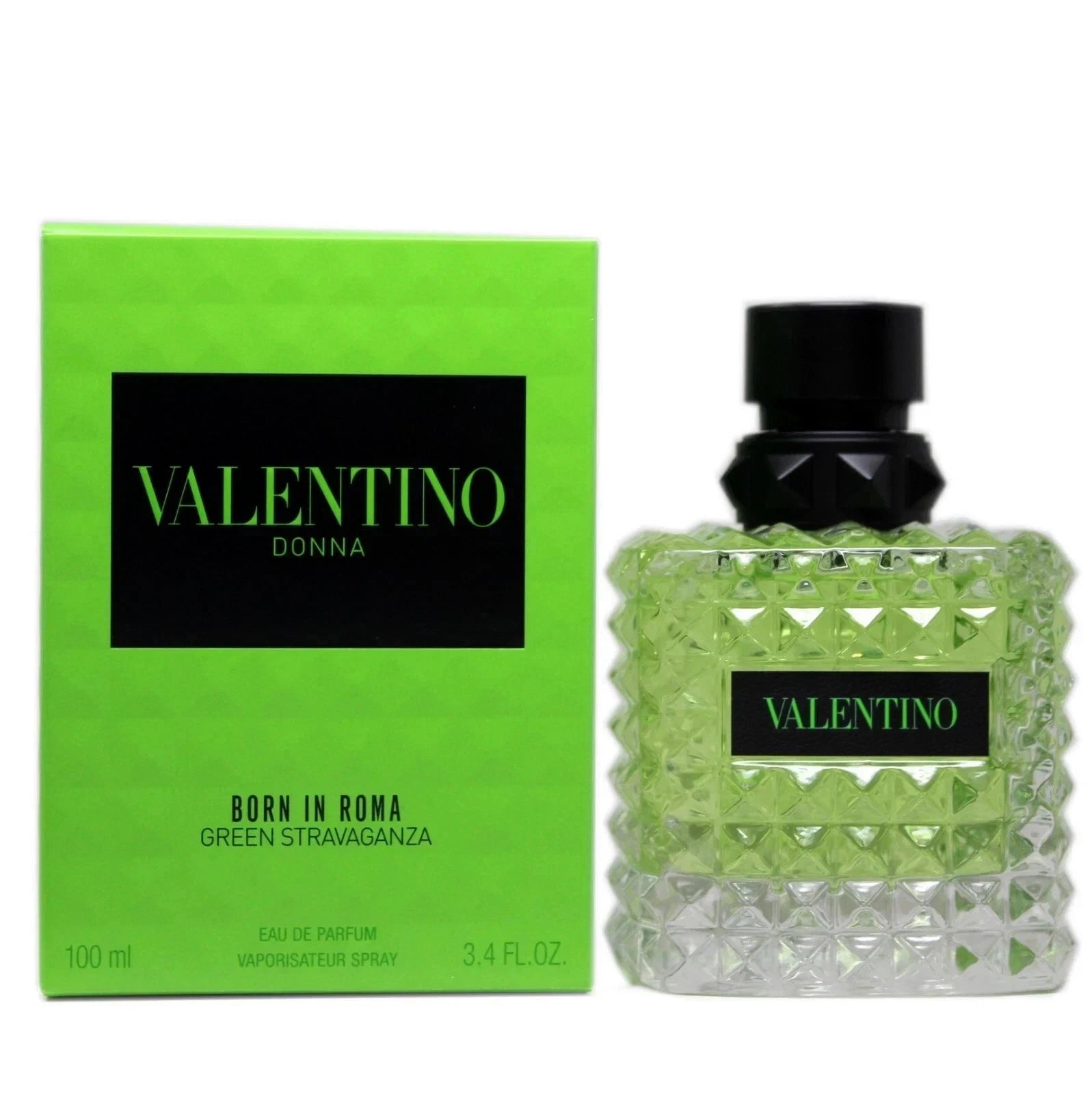 Valentino Donna Born In Roma Green Stravaganza Eau de Parfum for Women 100ml (3.4 oz) – Floral Amber Woody Fragrance