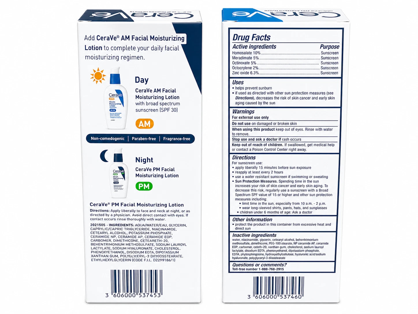 CeraVe AM Facial Moisturizing Lotion with Sunscreen SPF 30 – 3 oz (2 Pack)