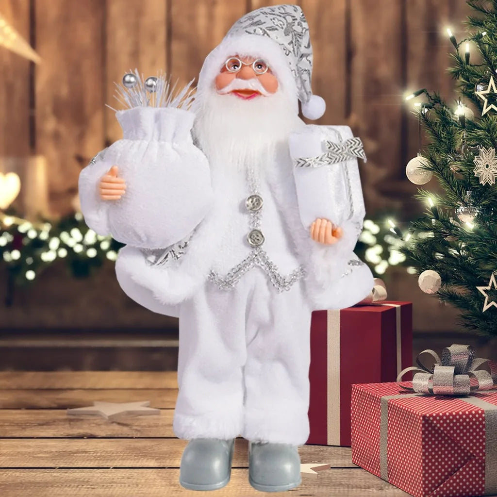 Plush Santa Claus Doll Christmas Decoration – Soft Fabric Santa Figurine for Home & Shop Display Stylish Shop