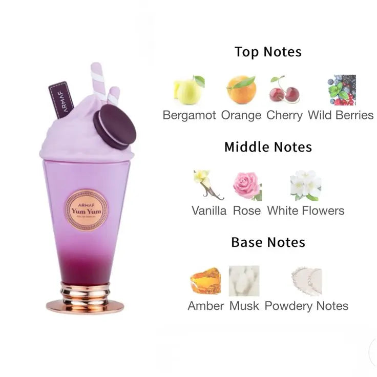 Armaf Yum Yum Delights EDP 3.4 oz - Women's Eau de Parfum Spray, Long Lasting Sweet Gourmand Fragrance HorizonHub Store